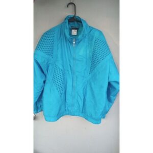 Vtg 90s 80s Ladies Windbreaker Mureli Turquoise EUC M Textured
